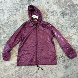 NWT Purple Packable Rain Jacket Size XS